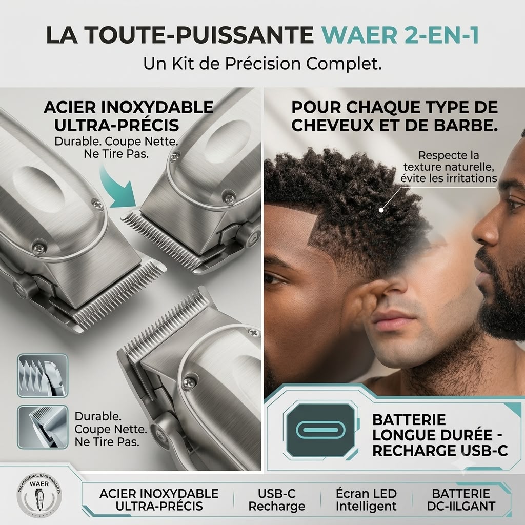 Tondeuse Chargéable  2-en-1