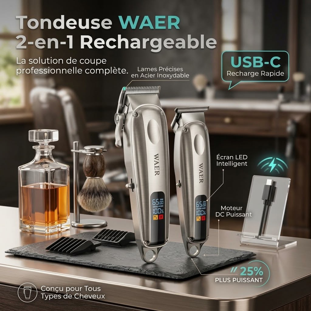 Tondeuse Chargéable  2-en-1