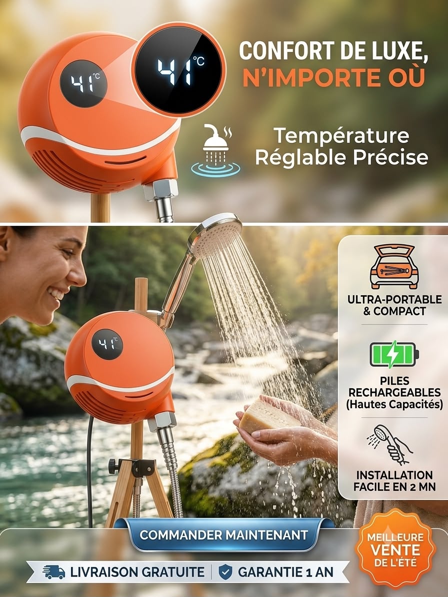 Douche Portative d'extérieur  ( Pompe de douche rechargeable )